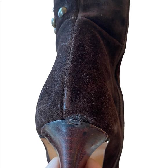 Vero Cuoio long suede heeled boots with zipper size 6.5 Heel: 4 inch - Picture 4 of 6